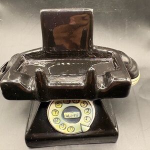 Vintage Telephone Collectible Figurine~Sticky Note/Business Card Holder